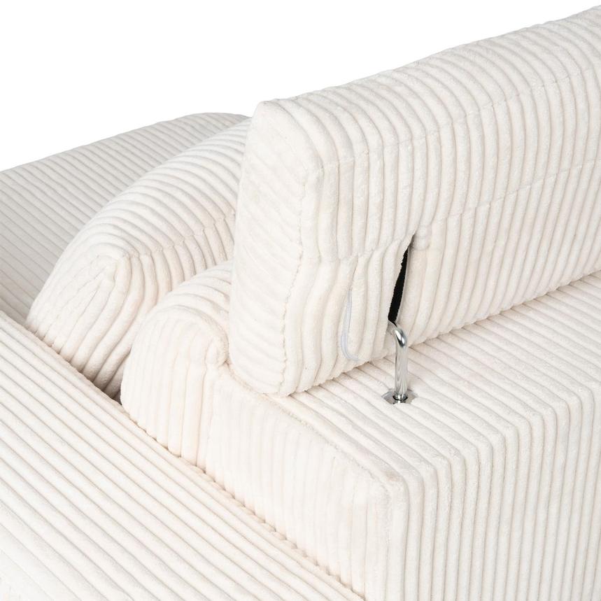 Flow White Sliding Sofa w/Left Chaise  alternate image, 6 of 13 images.