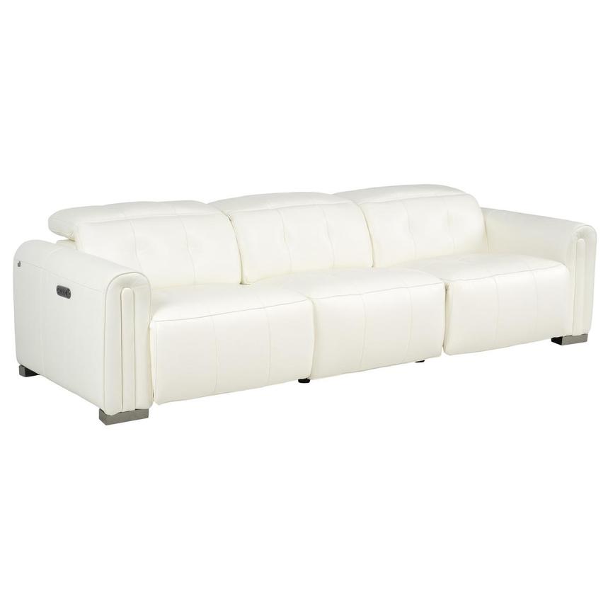 Dolomite White 2.0 3PWR Oversized Leather Sofa  alternate image, 3 of 13 images.