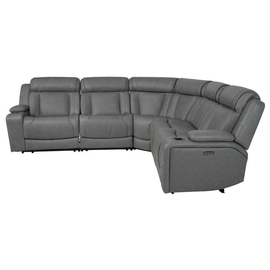 Odyssey Cobalt 5PCS/3PWR Leather Power Reclining Sectional  alternate image, 5 of 16 images.