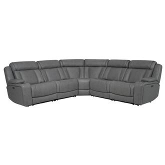 Cobalt 5PCS/3PWR Leather Power Reclining Sectional