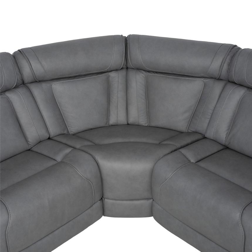 Odyssey Cobalt 5PCS/3PWR Leather Power Reclining Sectional  alternate image, 8 of 17 images.