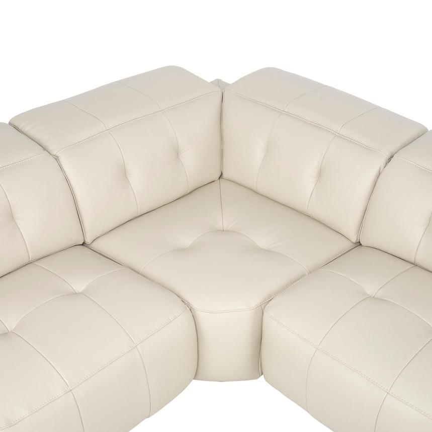 Dolomite Cream 2.0 Leather Power Reclining Sectional with 5PCS/2PWR  alternate image, 5 of 12 images.