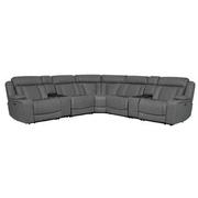 Cobalt 7PCS/3PWR Leather Power Reclining Sectional w/Beverage Cooler  main image, 1 of 18 images.