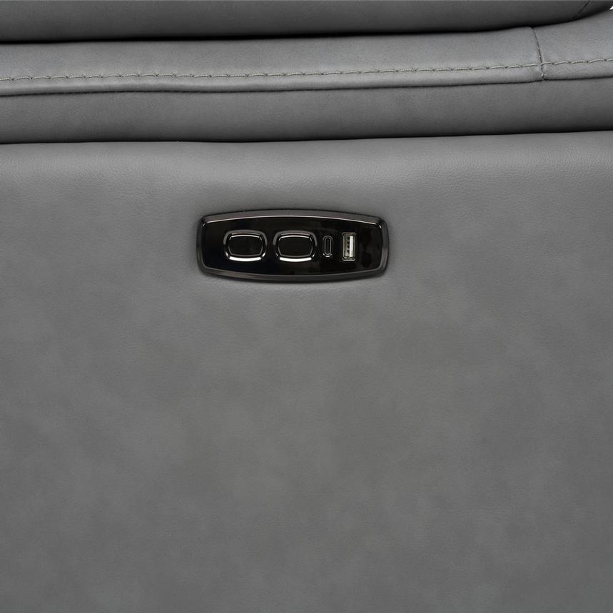 Odyssey Cobalt 7PCS/3PWR Leather Power Reclining Sectional w/Beverage Cooler  alternate image, 18 of 18 images.