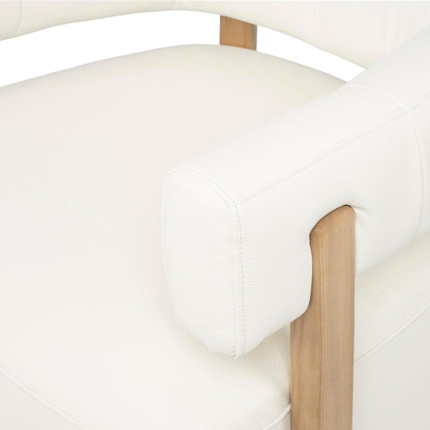 Becka II White Swivel Accent Chair alternate image, 4 of 6 images.