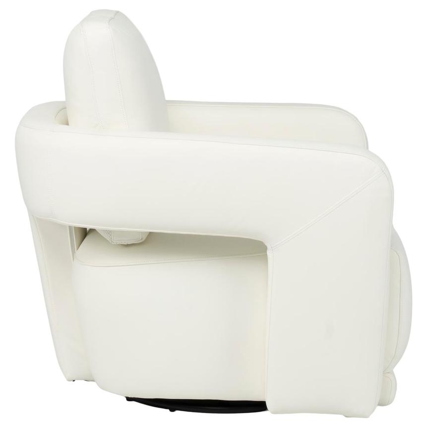 Carmello White Leather Swivel Chair alternate image, 4 of 8 images.