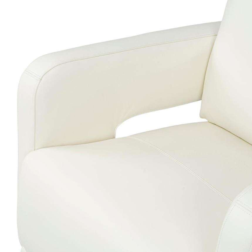 Carmello White Leather Swivel Chair  alternate image, 6 of 7 images.