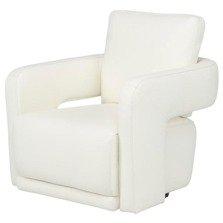 Carmello White Leather Swivel Chair  main image, 1 of 7 images.