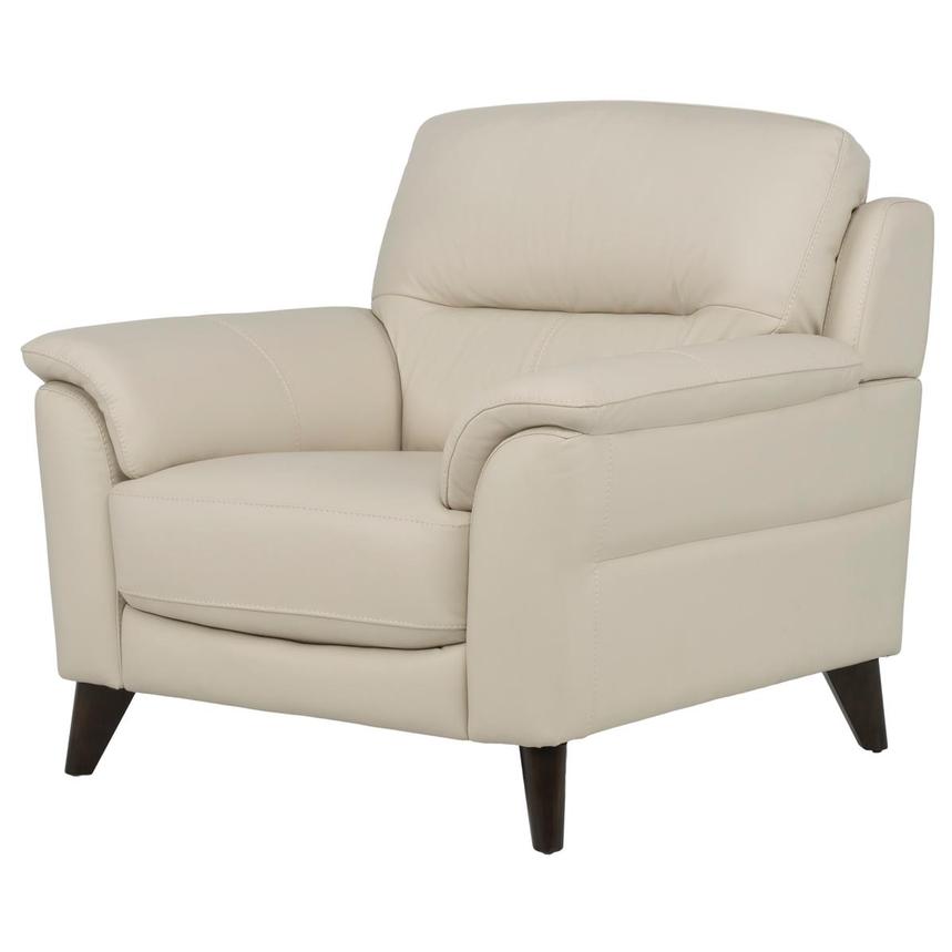 Bali Cream Leather Arm Chair  main image, 1 of 7 images.