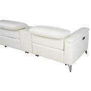 Anabel White 2.0 Leather Power Reclining Sectional with 6PCS/3PWR  alternate image, 4 of 12 images.