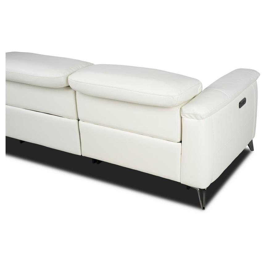 Anabel White 2.0 Leather Power Reclining Sectional with 5PCS/2PWR alternate image, 4 of 10 images.