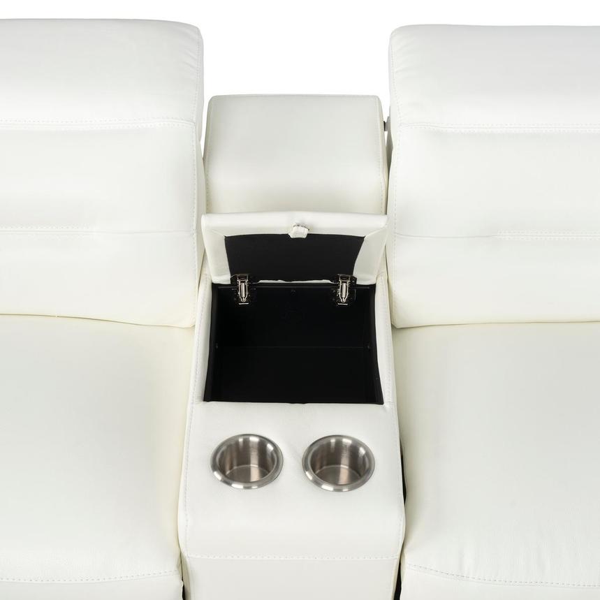 Anabel White 2.0 Leather Power Reclining Sectional with 6PCS/3PWR alternate image, 7 of 12 images.