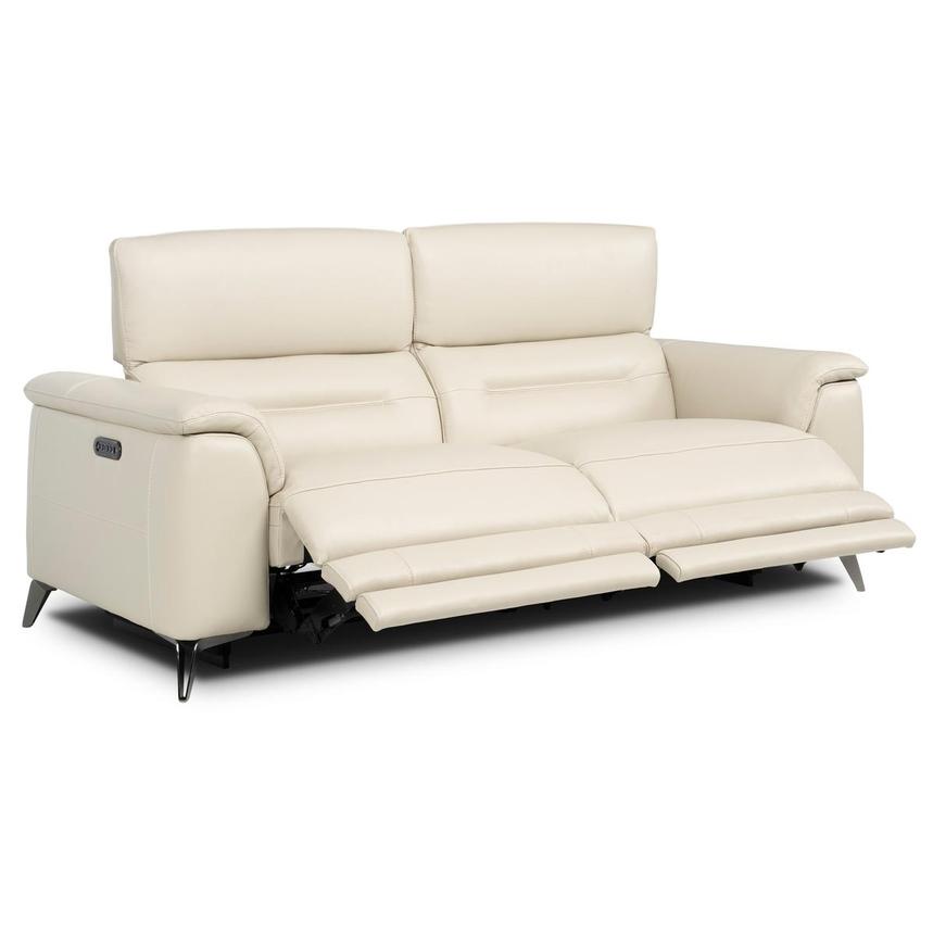 Anabel Cream 2.0 Leather Power Reclining Sofa alternate image, 2 of 8 images.
