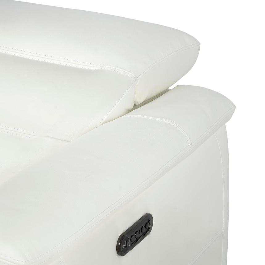 Anabel White 2.0 Leather Power Reclining Loveseat alternate image, 7 of 11 images.
