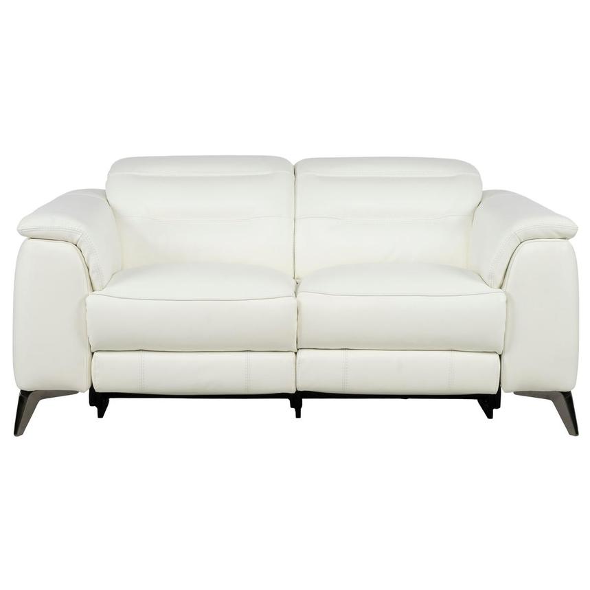 Anabel White 2.0 Leather Power Reclining Loveseat alternate image, 2 of 11 images.
