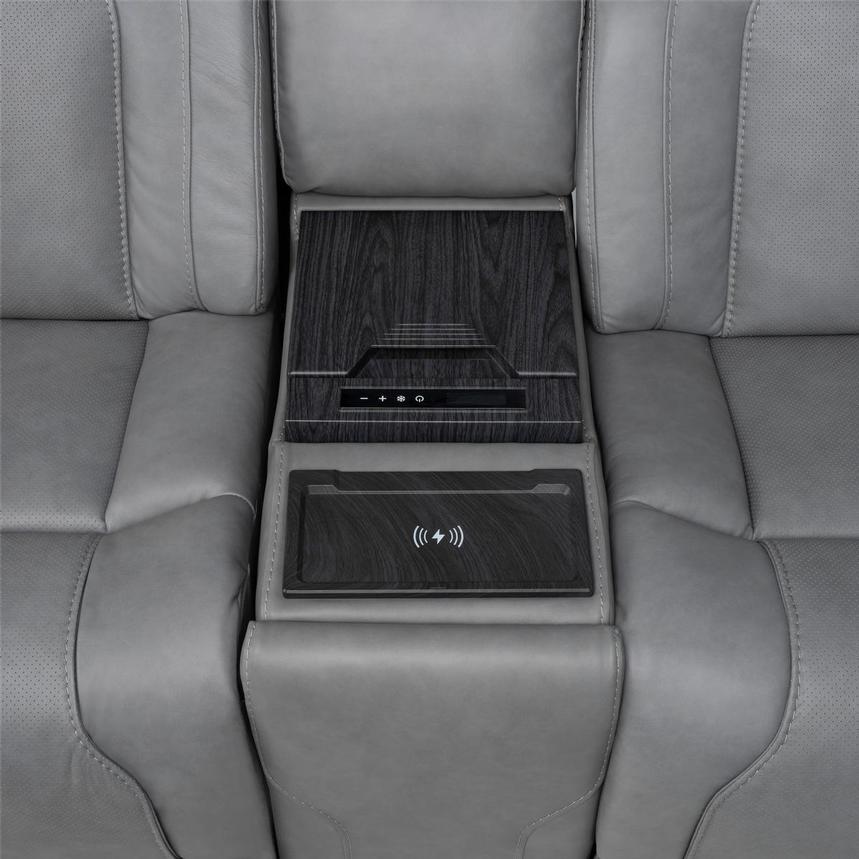 Odyssey Cobalt 5PCS/3PWR Home Theater Leather Seating w/Beverage Cooler  alternate image, 6 of 15 images.