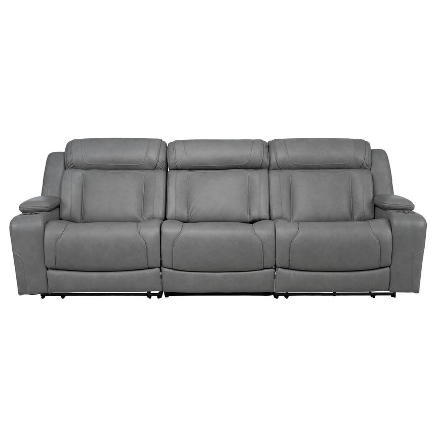 Cobalt Leather Power Reclining Sofa  main image, 1 of 13 images.