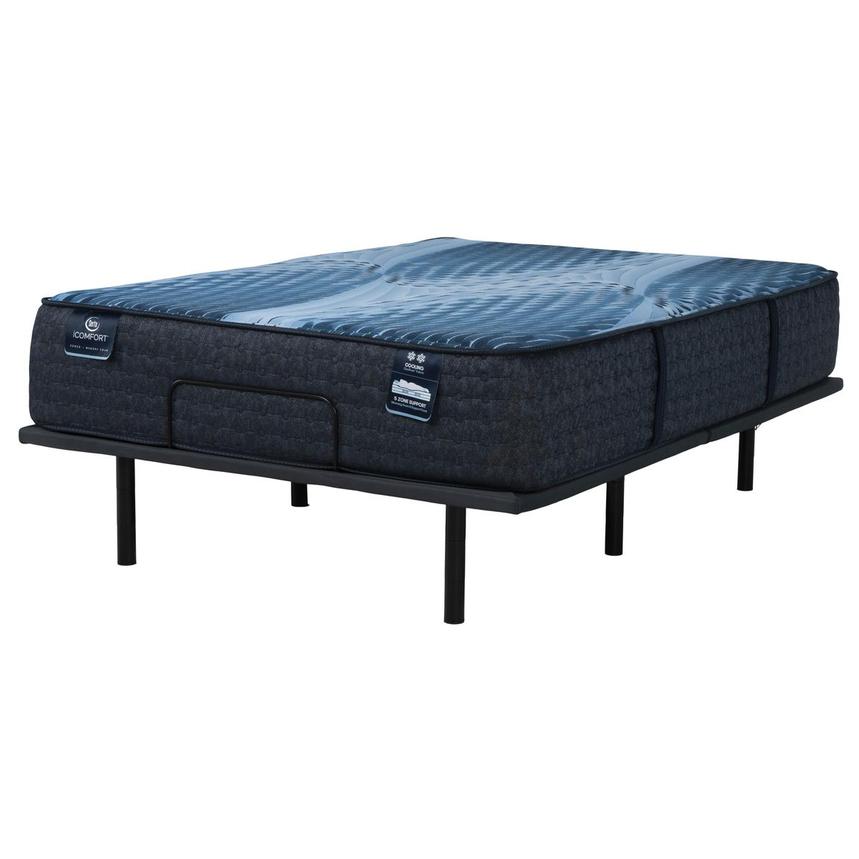 Aspire-Plush Queen Mattress w/Baselogic Silver Powered Base by Serta and Beautyrest