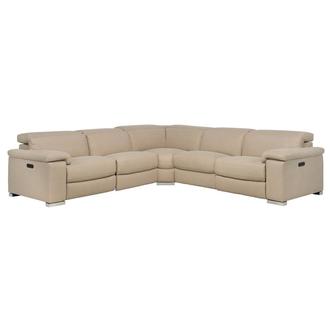 Karly Beige Power Reclining Sectional with 5PCS/2PWR