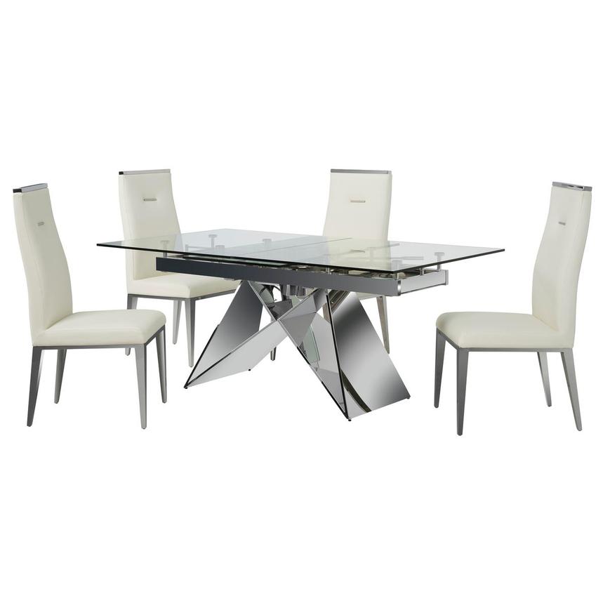 Amelia/Hyde White 5-Piece Dining Set  main image, 1 of 3 images.
