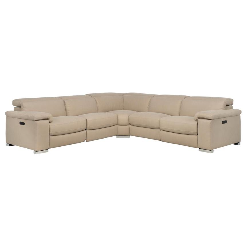 Karly Beige Power Reclining Sectional with 5PCS/3PWR main image, 1 of 9 images.