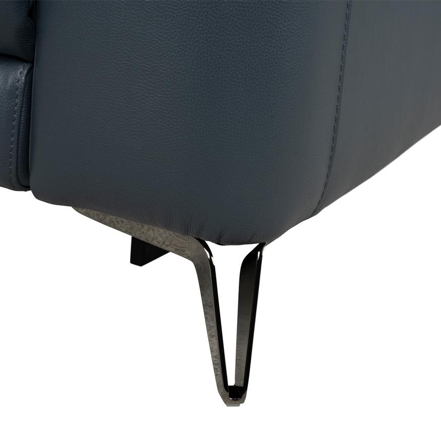 Anabel 2.0 Blue Leather Power Reclining Sectional with 5PCS/3PWR  alternate image, 9 of 9 images.