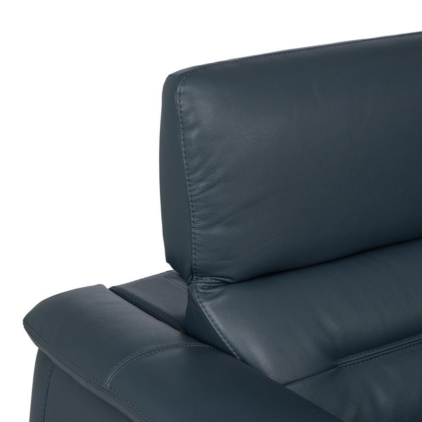Anabel 2.0 Blue Leather Power Reclining Sectional with 5PCS/3PWR  alternate image, 6 of 9 images.