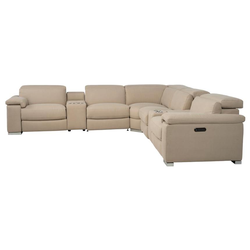 Karly Beige Power Reclining Sectional with 7PCS/3PWR  alternate image, 3 of 12 images.