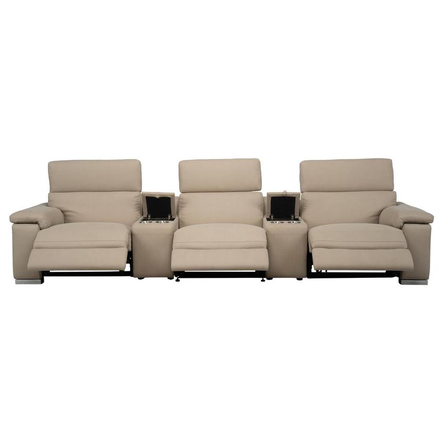 Karly Beige Home Theater Seating with 5PCS/3PWR alternate image, 2 of 11 images.