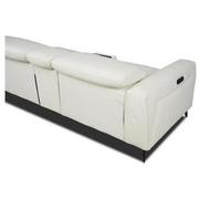 Luke 2.0 White Leather Power Reclining Sectional with 6PCS/2PWR  alternate image, 4 of 12 images.