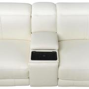 Luke 2.0 White Leather Power Reclining Sectional with 6PCS/3PWR  alternate image, 7 of 13 images.