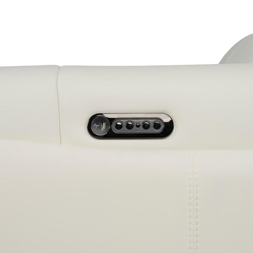 Luke 2.0 White Leather Power Reclining Sectional with 6PCS/3PWR alternate image, 12 of 12 images.