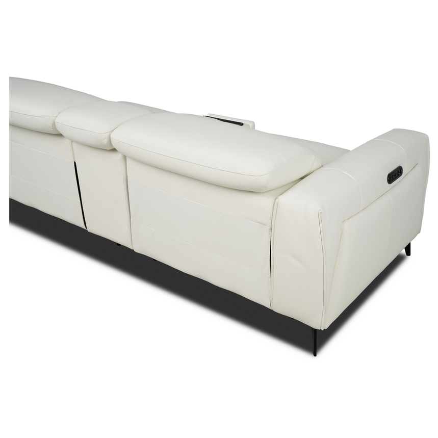 Luke 2.0 White Home Theater Leather Seating w/3PWR alternate image, 4 of 11 images.