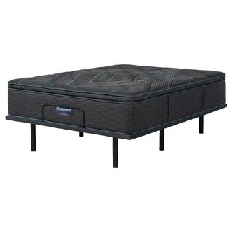 Level Two Plush Full Mattress w/Baselogic Silver Powered Base by Serta and Beautyrest
