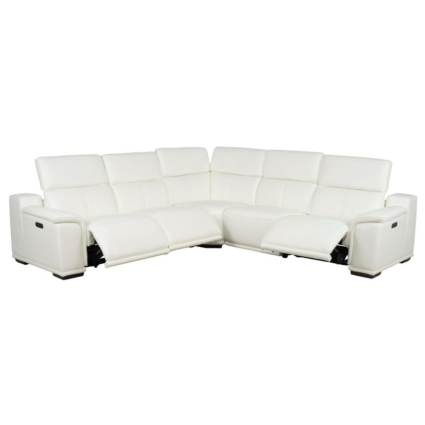 Davis 2.0 White Home Theater Leather Seating with 5PCS/3PWR  alternate image, 2 of 10 images.