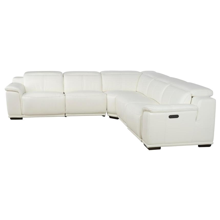 Davis 2.0 White Home Theater Leather Seating with 5PCS/3PWR  alternate image, 3 of 10 images.