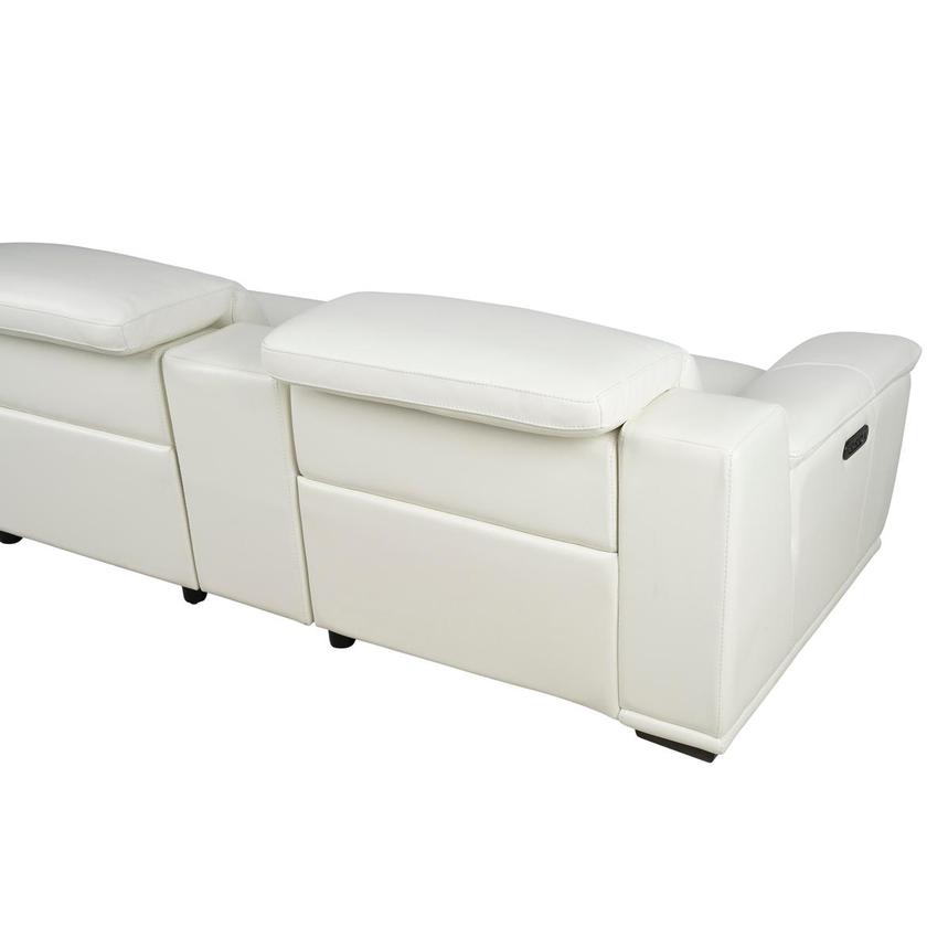 Davis 2.0 White Home Theater Leather Seating with 5PCS/2PWR alternate image, 4 of 12 images.