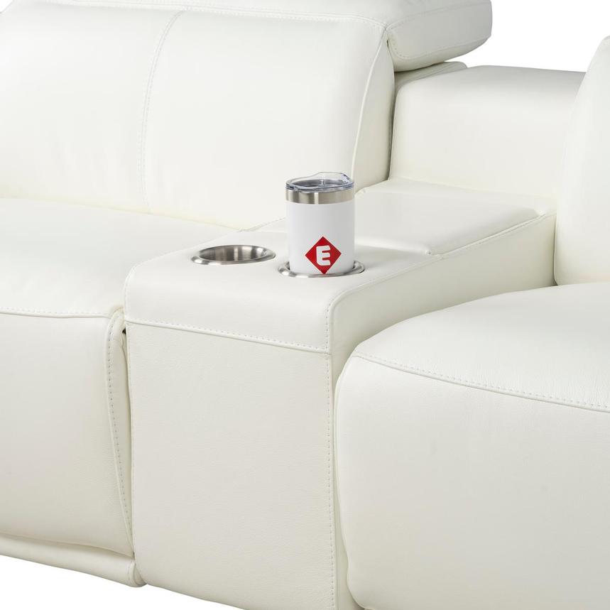 Davis 2.0 White Leather Power Reclining Sectional with 6PCS/2PWR  alternate image, 6 of 13 images.