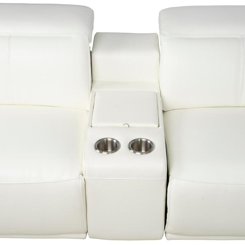 Davis 2.0 White Leather Power Reclining Sectional with 7PCS/3PWR alternate image, 7 of 13 images.