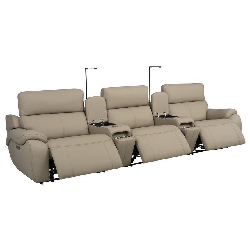 Mars Home Theater Leather Seating with 5PCS/3PWR alternate image, 4 of 13 images.