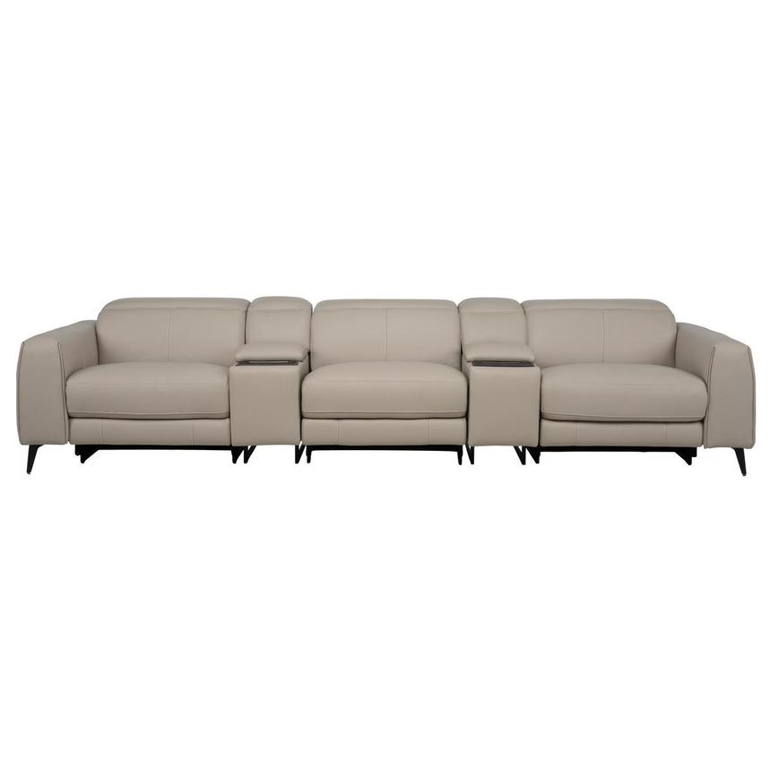 Luke 2.0 Taupe Home Theater Seating with 5PCS/3PWR  main image, 1 of 10 images.