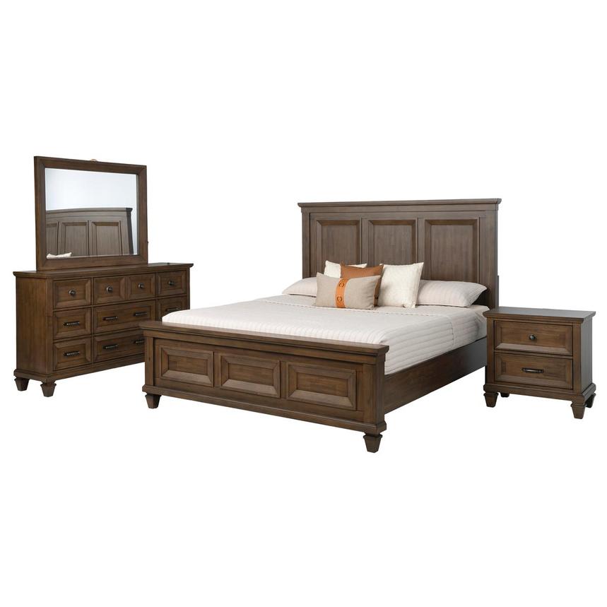Marisol Brown 4-Piece Queen Bedroom Set  main image, 1 of 5 images.