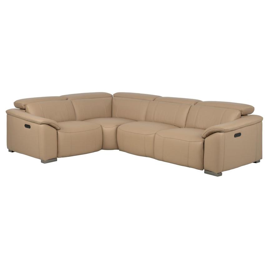 Cordova Dark Cream Leather Power Reclining Sectional with 4PCS/2PWR  main image, 1 of 10 images.