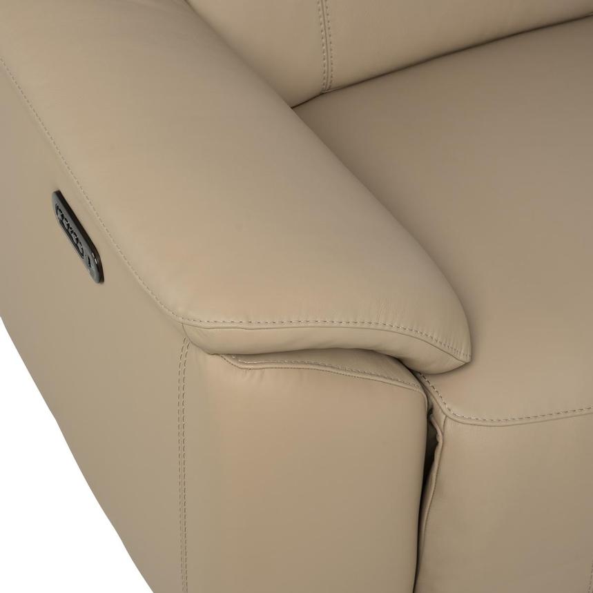 Cordova Dark Cream Leather Power Reclining Sectional with 6PCS/2PWR  alternate image, 6 of 10 images.