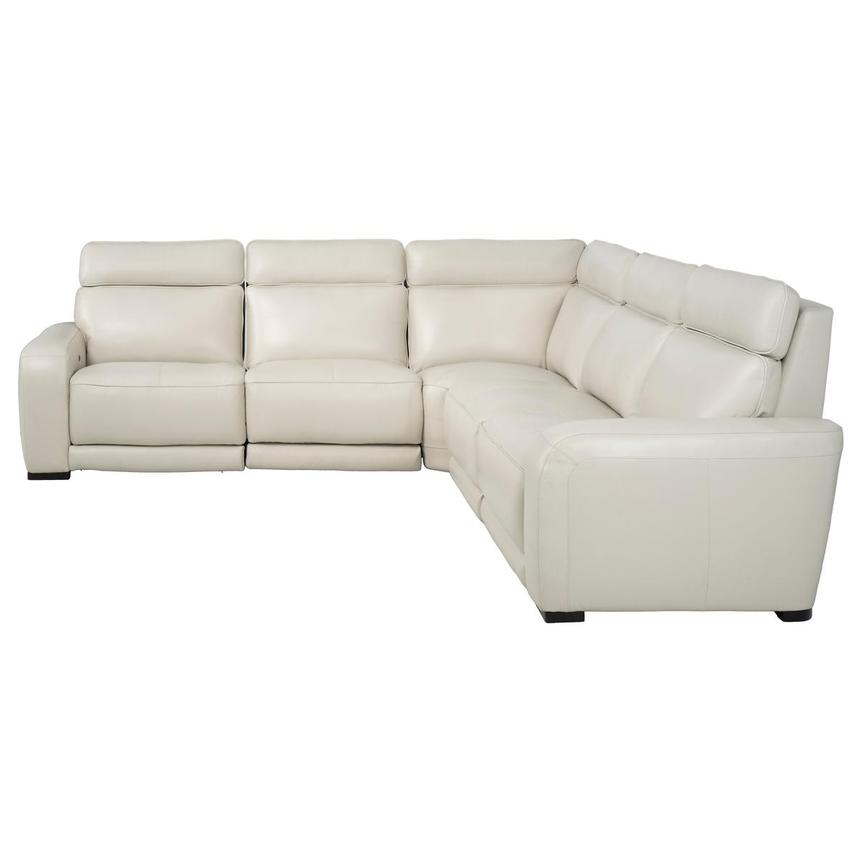 Rumba Leather Power Reclining Sectional with 5PCS/2PWR alternate image, 3 of 12 images.