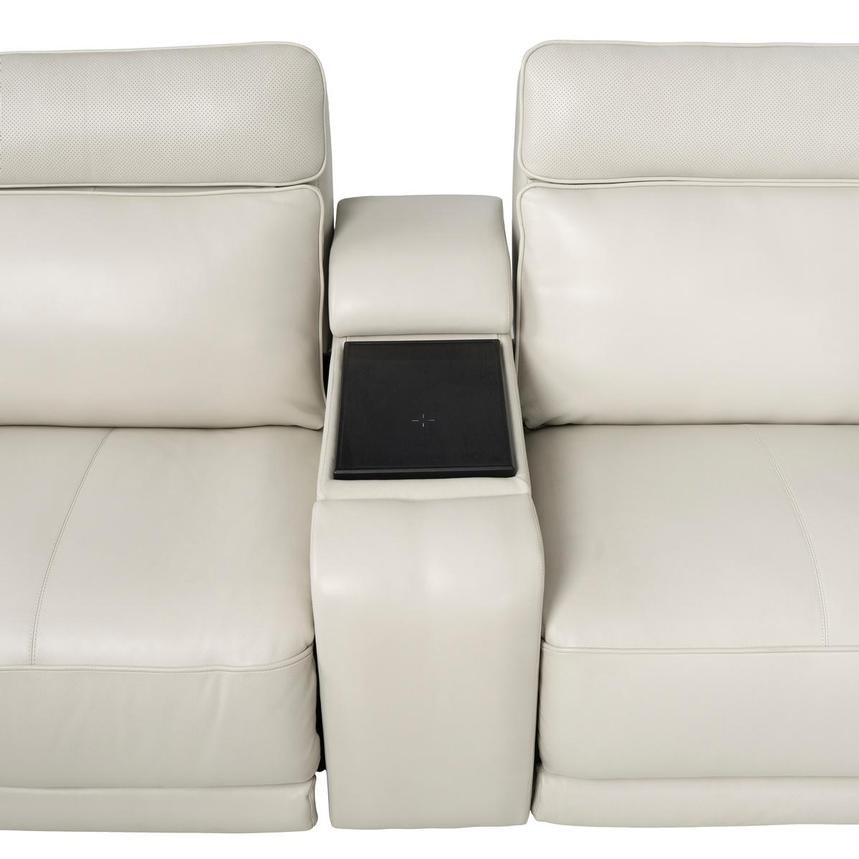 Rumba Leather Power Reclining Sectional with 6PCS/2PWR  alternate image, 6 of 16 images.