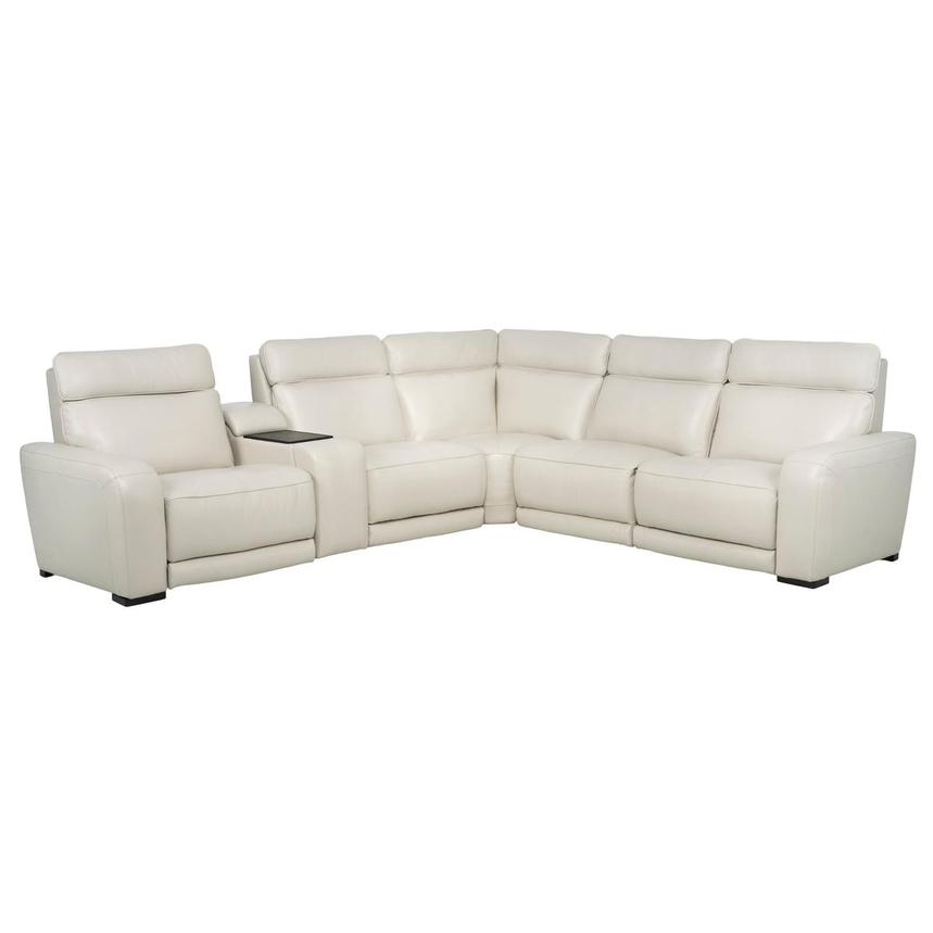 Rumba Leather Power Reclining Sectional with 6PCS/2PWR  main image, 1 of 16 images.