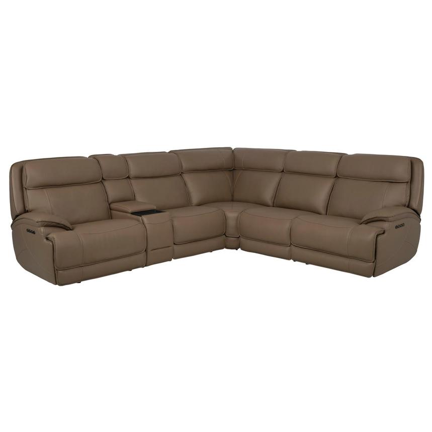 Mambo Leather Power Reclining Sectional with 6PCS/3PWR  main image, 1 of 12 images.