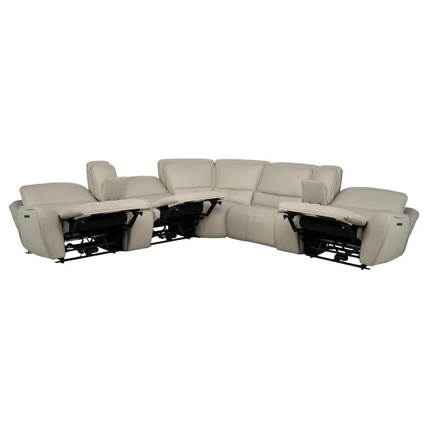 Tango Leather Power Reclining Sectional with 7PCS/3PWR  alternate image, 4 of 16 images.