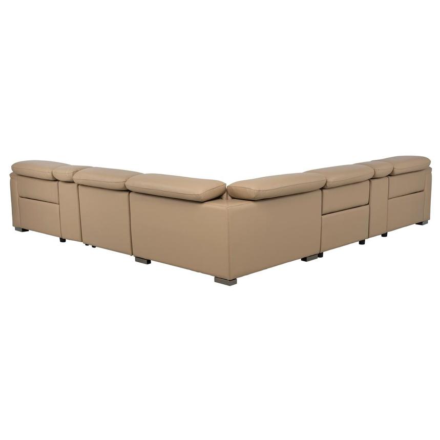 Cordova Dark Cream Leather Power Reclining Sectional with 7PCS/3PWR  alternate image, 3 of 12 images.
